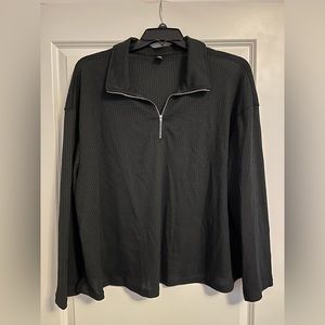 Waffle Quarter Zip Top